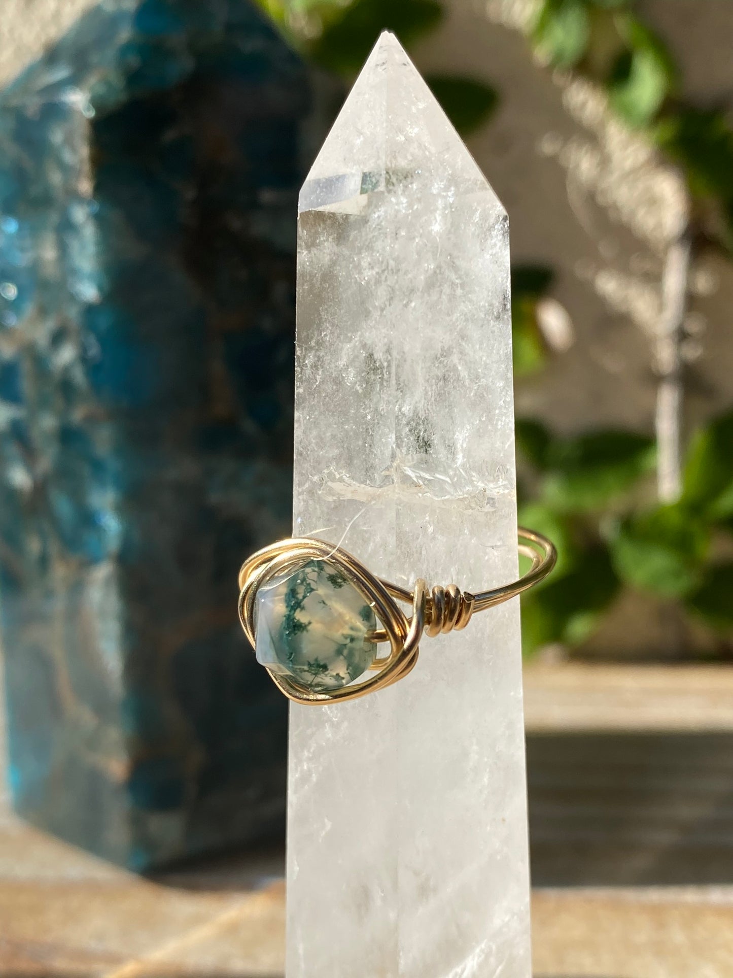 Gemstone Judy Rings Wrapped in Smooth Wire