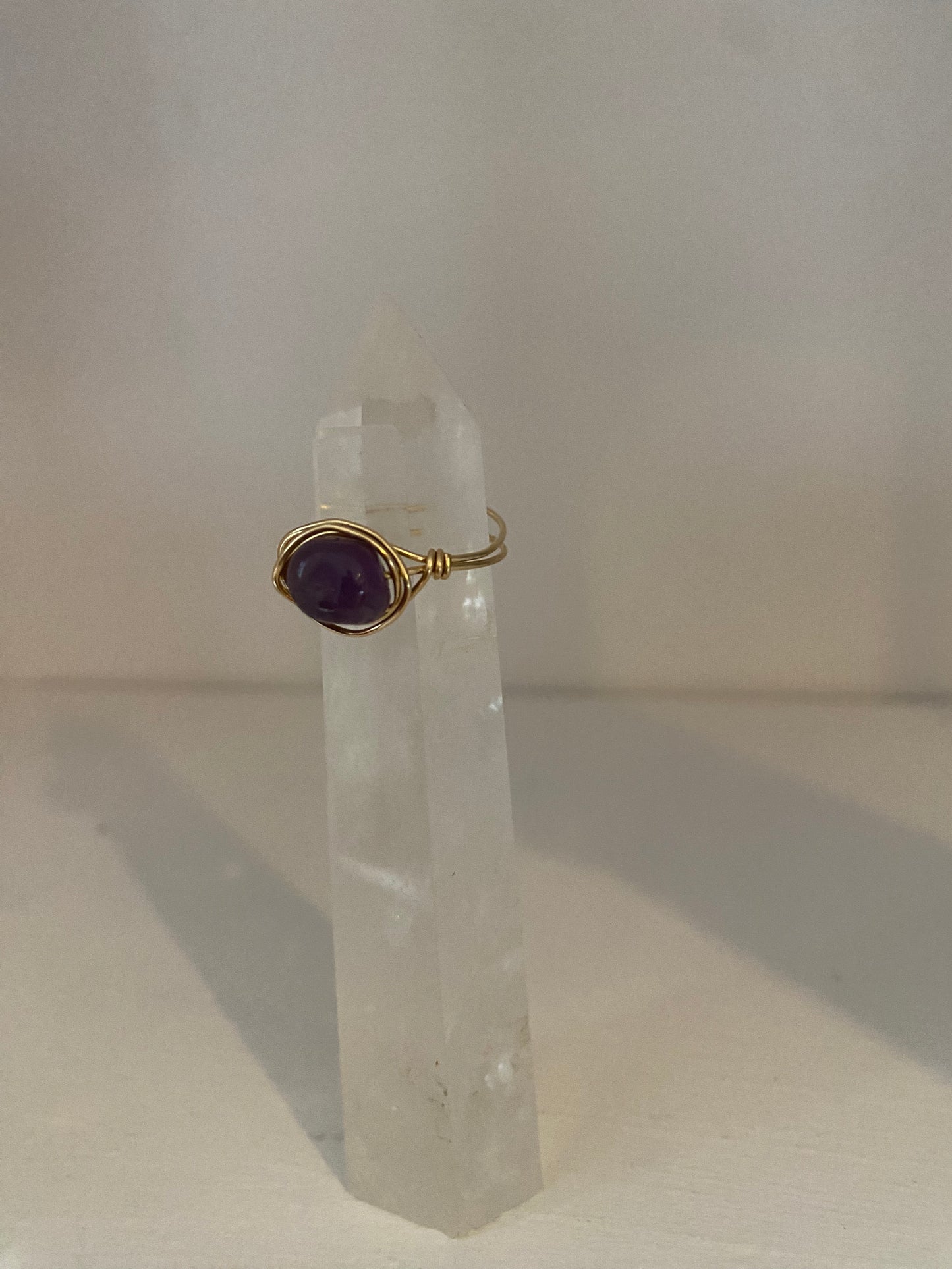 Gemstone Judy Rings Wrapped in Smooth Wire